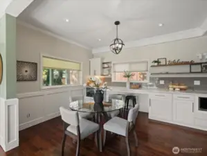 Plenty of space for a table to seat 6+ or keep it small! Plenty of options