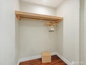 The large walk in closet in the primary bedroom