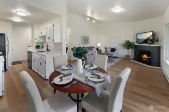 Open Concept Dining w/ Kitchen and living access