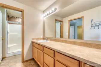 Double Lavatory Sinks and Great Counter Space