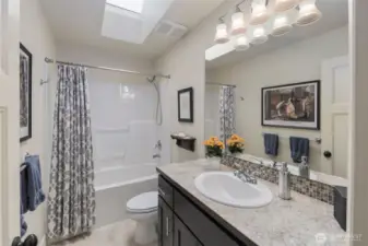 Downstairs bathroom (next to rec room).