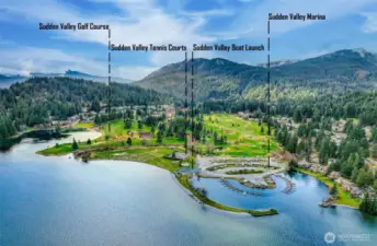 Sudden Valley has so many amenities - golf course, boat launch, marina, club house, fitness center, tennis or pickleball, two pools, parks, and extensive trails