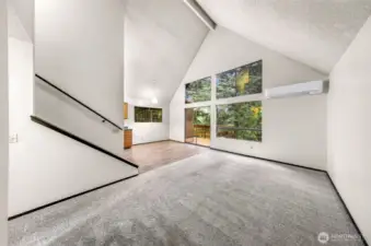 Living room and dining room without staging