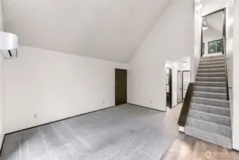 Mini-split heats and cools home installed in 2019 - Looking from dining area back at front door