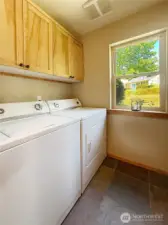 Spacious laundry room.