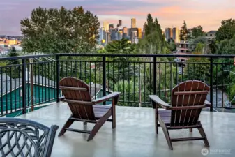 Twilight on the community deck.