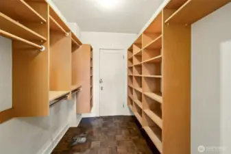 This is the Pantry/storage off of the kitchen.  A second door to the hallway.  You can install a washer/dryer on the right.