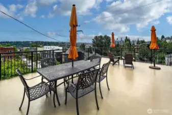 Community deck.  Enjoy the boats and the fireworks.