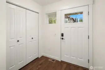 Entry Way with large storage closet