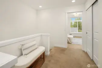 Landing at the top of the stairs