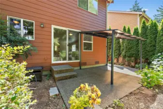 Backyard fully fenced. Featuring a covered area and patio while you host or simply relax.