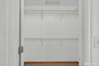 Primary walk-in closet.