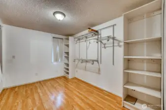 Huge walk in closet in the upstairs room. Great for second primary.