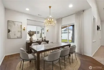 Staged Dining Area