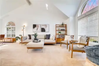 Open and airy with beautiful windows and custom coverings, these floor plans give options for larger scale furnishings or creating cozy spaces.