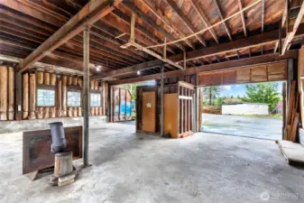 Enjoy using this space to work on your classic vehicle.  Tons of storage space.  Use this space to help run your business.