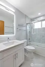 Virtually Staged Hall Bathroom