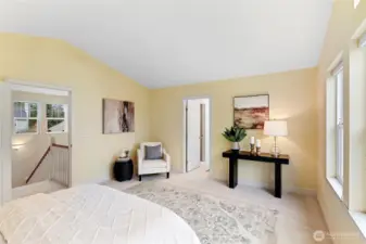 .. from the top of the stairs to the Primary Bath.