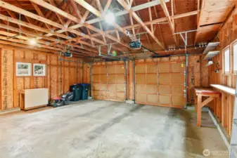 .. with room for hobby bench and storage shelves.