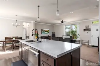Massive kitchen island with oversize sink!