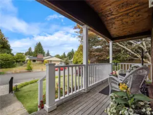 Enjoy the quiet neighborhood from the porch and front door.