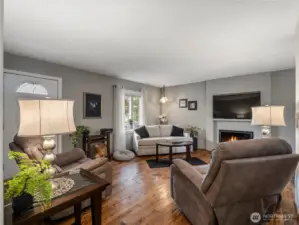 In the cooler months, curl up next to the new gas fireplace.