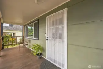 Front porch facing east