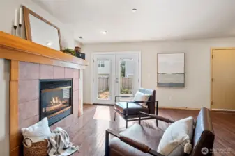 Gas fireplace for some "cozy"