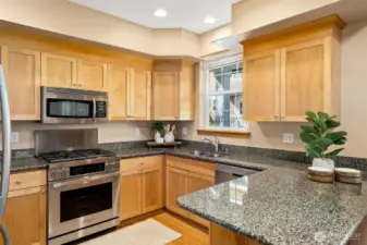 Natural gas fed cooktop.