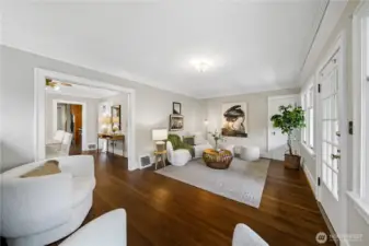Freshly refinished hardwood floors