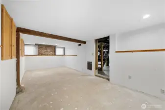 Partially finished Basement room