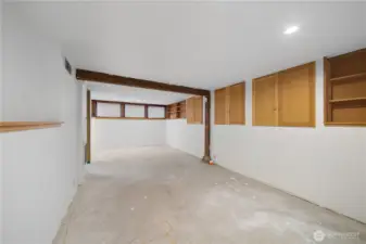 Partially finished Basement room