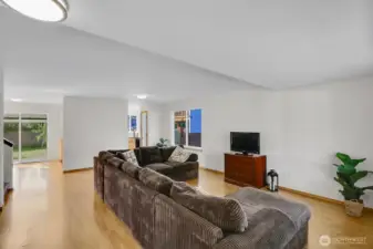 Open living room with plenty of space for everyday living or hosting.