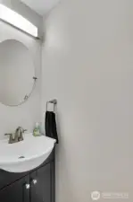 Convenient main-level half bath.