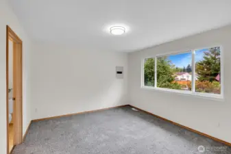 Generous primary suite with built in safe for convenience and security.