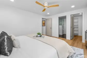 Owner Suite on main floor is a retreat to relax! Slider to deck & gorgeous en-suite bathroom!