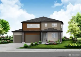 Rendering of the home. Photo not of actual home.