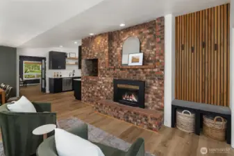 Gas fireplace offers comfort and ambiance