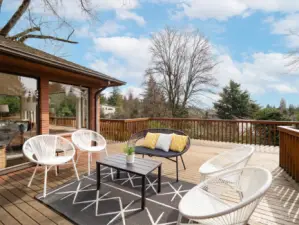 Sliders open to huge deck!