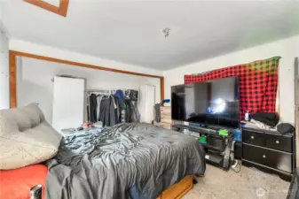 Primary bedroom with large closet.