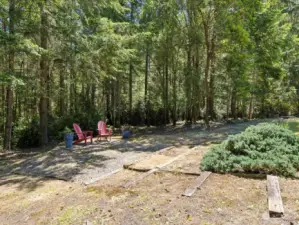 Picturesque area for a fire pit gathering or quiet reflection.