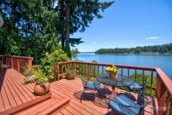 Enjoy the views of Eld Inlet from your deck.