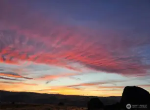 Sunset views to the west