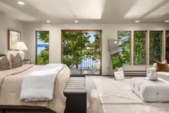 A nature sanctuary. Open the sliding doors to breathe in the sea air and listen to birds and seals.