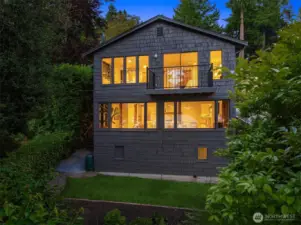 Two levels: main floor for living and upper level with 3 bedrooms including a sizable primary suite.