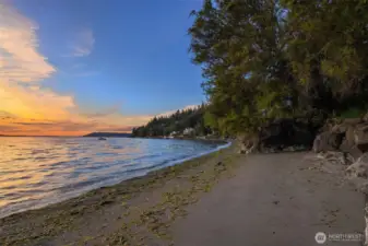 At low tide, take wonderful walks along the shore.
