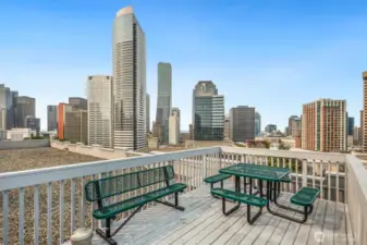 Roof top deck to take in the city views