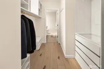 Primary walk-through closet