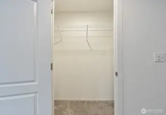 walk in closet in master suite