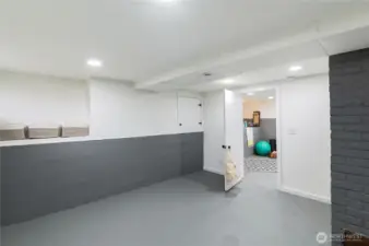 Basement Bonus Room with attached Bathroom